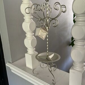 Elegant Silver Jewelry Stand Tree New